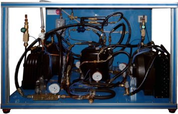 Устройство Теплового Насоса (один конденсатор (воздух) и два испарителя (вода и воздух)), Контролируется с Компьютера (ПК)
