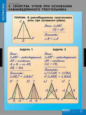 Таблицы демонстрационные "Треугольники" (14 таблиц, 68х98)