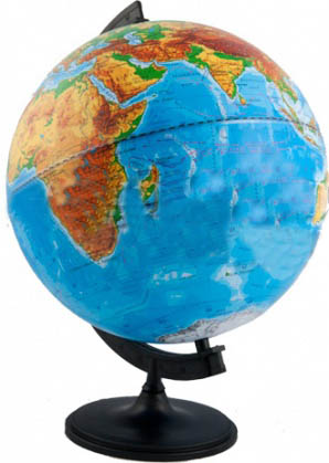 Глобус Земли физический диаметр 320 мм